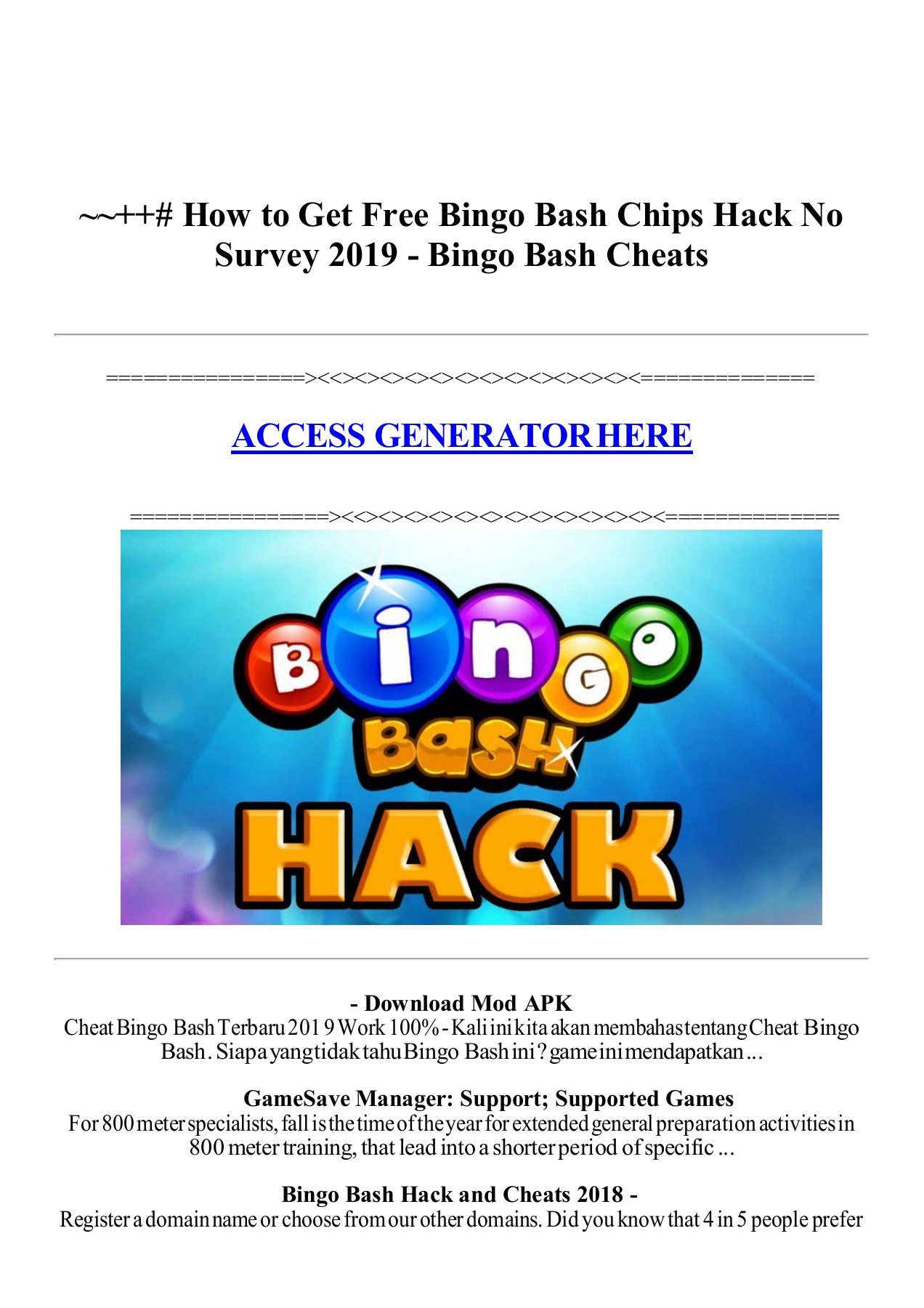 Bingo Bash Bingo Slots Mod Unlock All
